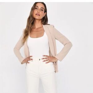 Lulu’s Miss Punctuality Taupe Blazer
